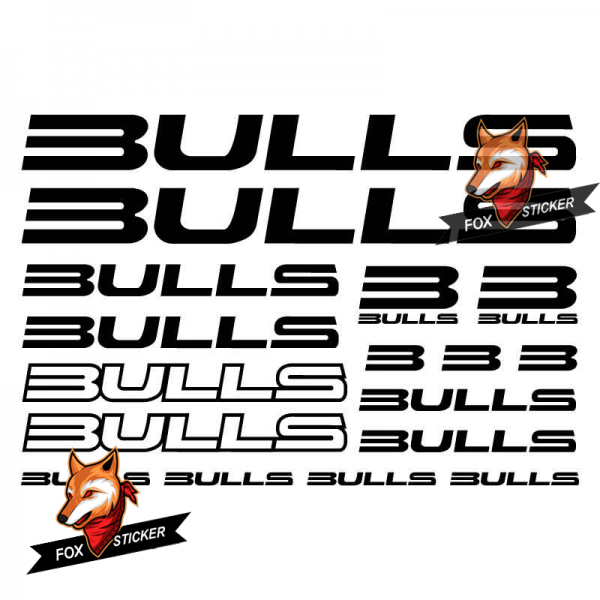 Bicycle Frame Decal Stickers  bulls-01